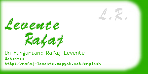 levente rafaj business card